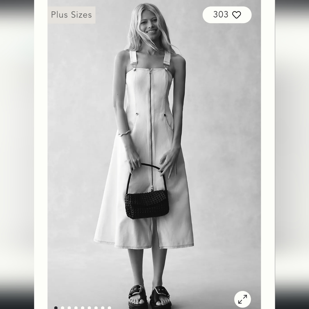 Anthropologie suspender dress